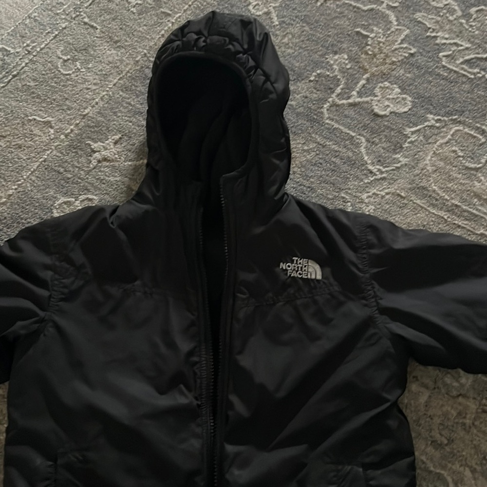 North face reversible Polartec, Feliz, hooded jacket boys, size 5